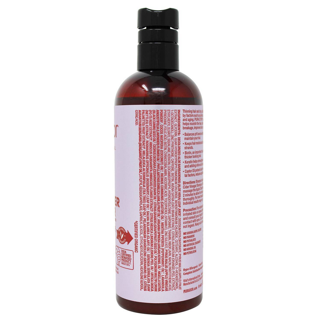 Pura d'or Apple Cider Vinegar Thin2Thick Conditioner, 16 fl oz