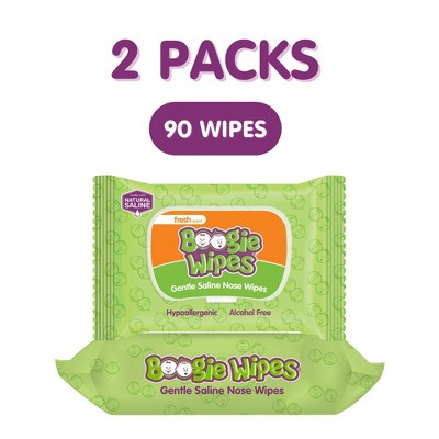 Boogie Wipes Saline Nose Wipes Fresh Scent - 90ct