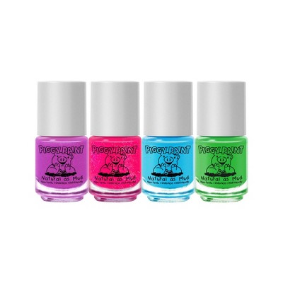 Piggy Paint Non-Toxic Nail Polish Set for Kids' - Stay Positive Rainbow - 0.48 fl oz/4ct