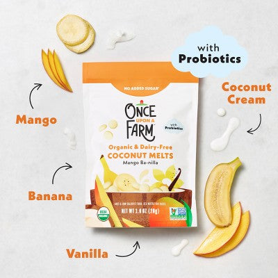 Once Upon a Farm Coconut Melts Mango Baby Snacks - 1oz