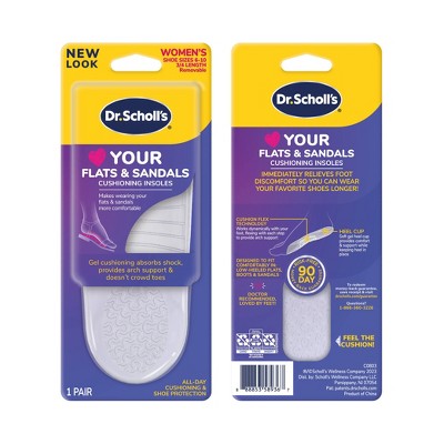 Dr. Scholl's  Love Your Flats & Sandals 3/4 Length Insoles - Women's Shoe Size 6-10 - 1 Pair