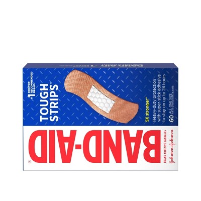 Band-Aid Tough Strips Heavy Duty Super Stick Adhesive Bandages - 60ct
