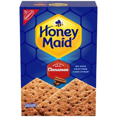 Honey Maid Cinnamon Graham Crackers Lunch Snacks - 14.4oz: Naturally Flavored, 100 Percent Whole Grain, No High Fructose Corn Syrup