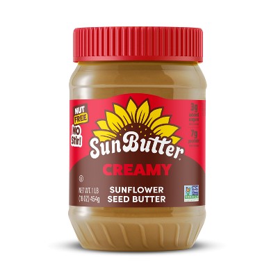 SunButter Creamy Sunflower Butter, Nut Free, Non-GMO – 16oz