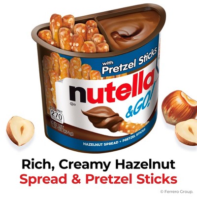 Nutella & Go! Hazelnut Spread & Pretzel Sticks - 1.9oz: Creamy