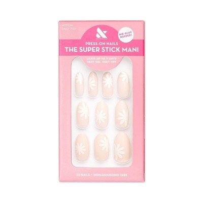 Olive & June Fake Nails - Daisy Pop - 32ct