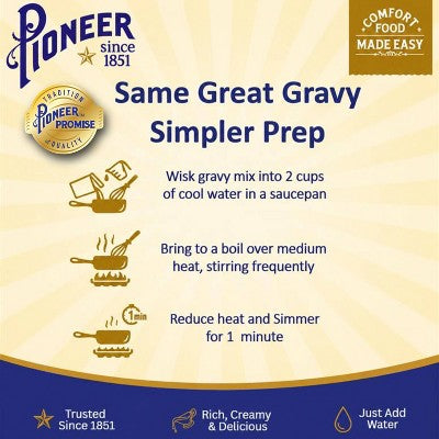 Pioneer Brand Country Gravy Mix 2.75oz: No Artificial Flavors