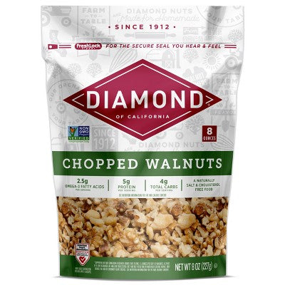 Diamond Chopped Walnuts - 8oz