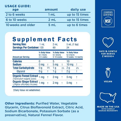 Mommy's Bliss Gripe Water for Babies with Gas, Colic or Stomach Discomfort - 4 fl oz