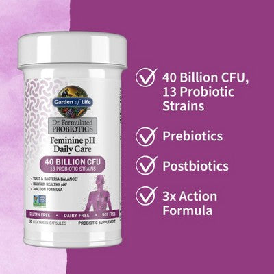 Garden of Life Feminine pH Probiotic Capsules - 30ct