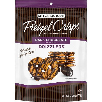 Snack Factory Pretzel Crisps Drizzlers Drizzled Pretzels - 5.5oz