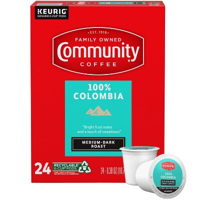 Community Coffee Colombian Altura Medium Roast Coffee - Single Serve Pods - 24ct
