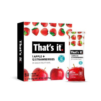 That's It. Apple And Strawberry Nutrition Bar - 6oz - 5ct