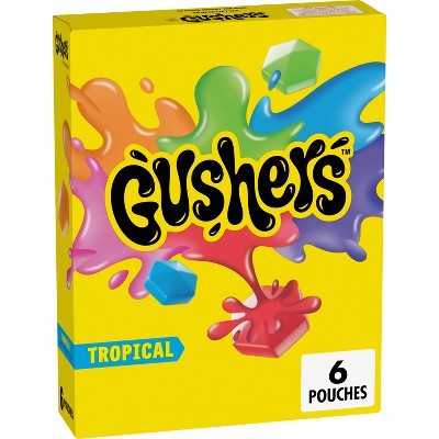 Fruit Gushers Tropical Flavored Fruit Snacks - 6ct/4.8oz: Gluten-Free, Plant-Based