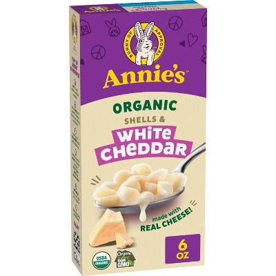 Annie's Organic Shells and White Cheddar - 6oz: No Added Sugar, No Artificial Flavors, No High Fructose Corn Syrup
