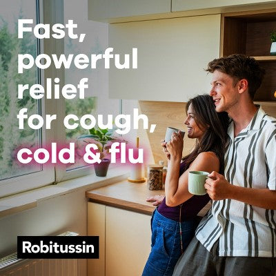 Robitussin Maximum Strength Multi-Symptom Cold Relief Liquid - Dextromethorphan - 8 fl oz: Contains Expectorant, 1-Pack, Unflavored