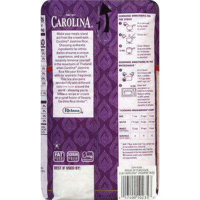 Carolina Long Grain Jasmine Rice - 2lbs