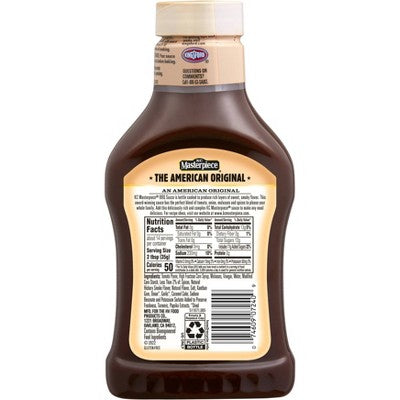 KC Masterpiece Original Barbecue Sauce - 18oz: Certified Gluten-Free, Mild Spice Level
