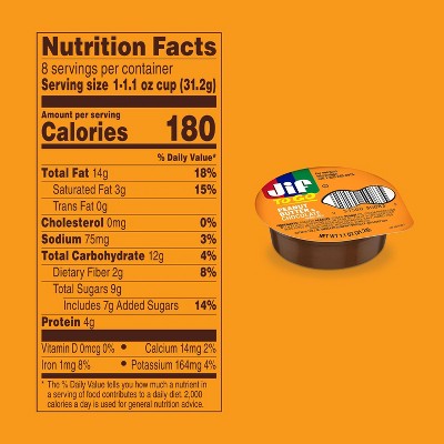 Jif To Go Peanut Butter & Chocolate Flavored Spread - 8.8oz/8ct: Creamy Texture