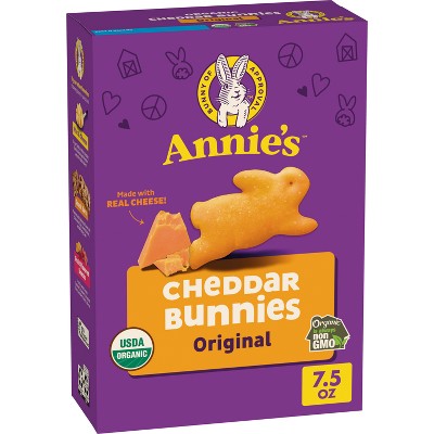 Annie's Organic Cheddar Bunnies Baked Snack Crackers - 7.5oz