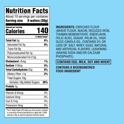 Vanilla Artificially Flavored Wafer Cookies - 11oz - Favorite Day™