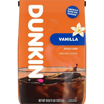Dunkin' French Vanilla Flavored Medium Roast Ground Coffee - 18oz