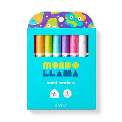 8ct Paint Markers Bullet Tip Classic Colors - Mondo Llama™