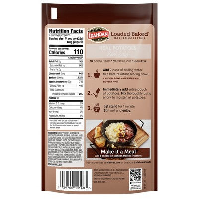 Idahoan Gluten Free Loaded Baked Flavored Mashed Potatoes - 4oz