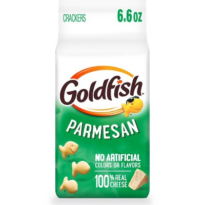 Goldfish Parmesan Crackers Snack Crackers Bag - 6.6oz: No Artificial Preservatives, No Artificial Colors, No Artificial Flavors
