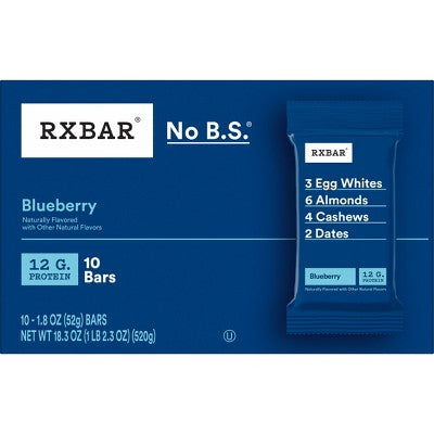 RXBAR Blueberry Protein Bars - 12g Protein - 18.3oz/10ct