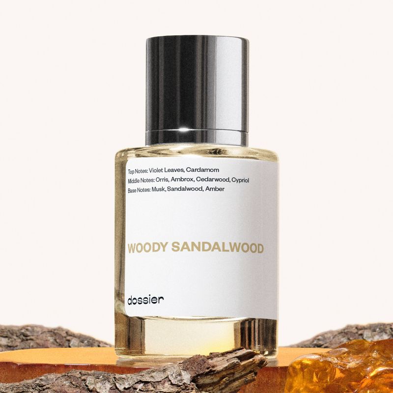 Dossier Woody Sandalwood Women's Perfume, Mysore Sandalwood, Le Labo Santal 33 Inspired, 50ml - Woody Sandalwood
