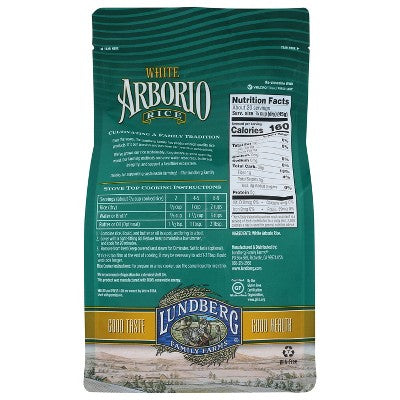 Lundberg Medium Grain White Arborio Rice - 2lbs