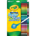 Crayola 50ct Super Tips Washable Markers, Kids School Supplies, Art Classroom Must Haves for Teachers, Journaling and Coloring Gift, Ages 3+