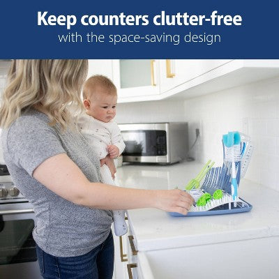 Dr. Brown's Folding Baby Bottle Drying Rack for Space-Saving Easy Storage