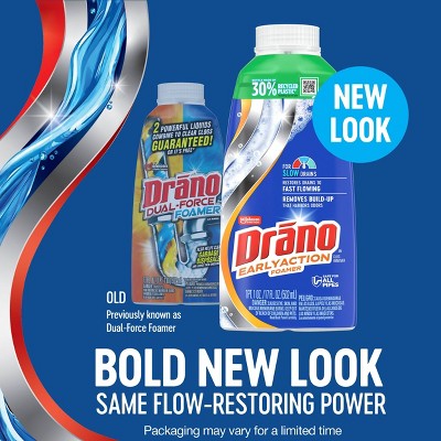 Drano Dual-Force Drain Cleaner and Clog Remover - 17 fl oz