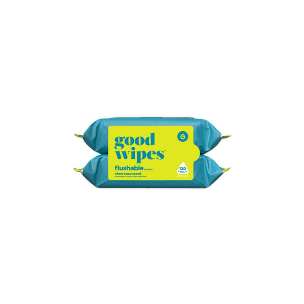Goodwipes Shea Coco Flushable Wipes - 2pk/60ct