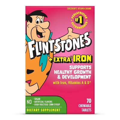 The Flintstones Chewable Kids Multivitamin + Extra Iron - 70ct