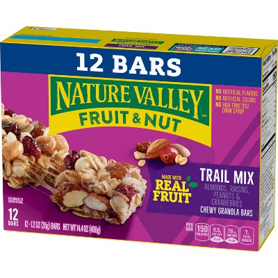 Nature Valley Fruit & Nut Trail Mix Bars - 14.4oz/12ct