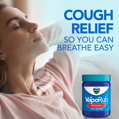 Vicks VapoRub Cough Suppressant Topical Chest Rub & Analgesic Ointment - 3.53oz
