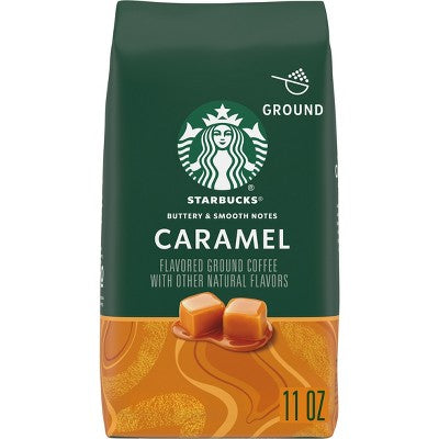 Starbucks Caramel Light Roast Ground Coffee - 11oz: Arabica Beans, No Added Sugar