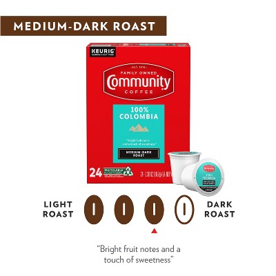 Community Coffee Colombian Altura Medium Roast Coffee - Single Serve Pods - 24ct