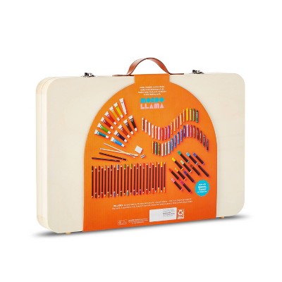 91pc Go Go Studio Mixed Media Art Set - Mondo Llama™: Drawing Kit with Paints & Oil Pastels for Adult Artists