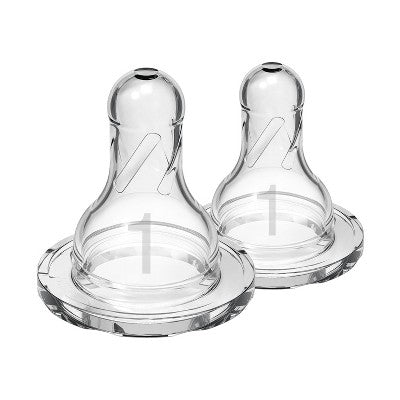 Dr. Brown's Level 1 Narrow Baby Bottle Silicone Nipples, Slow Flow 0m+