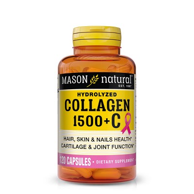 Mason Natural Collagen 1500 with Vitamin C Dietary Supplement Capsules - 120ct