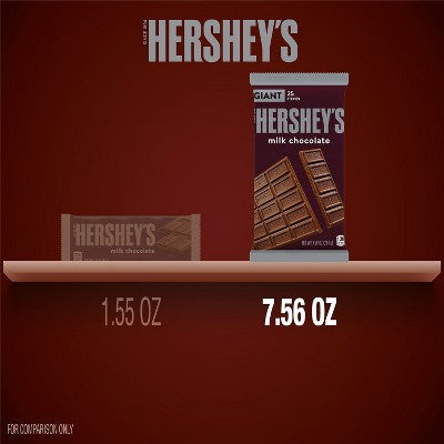 Hershey's Milk Chocolate Giant Candy Bar - 7.56oz
