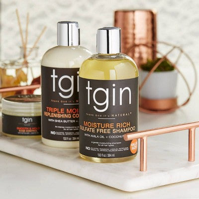 TGIN Moisture Rich Sulfate Free Shampoo For Hair with Amla Oil and Coconut Oil -13 fl oz