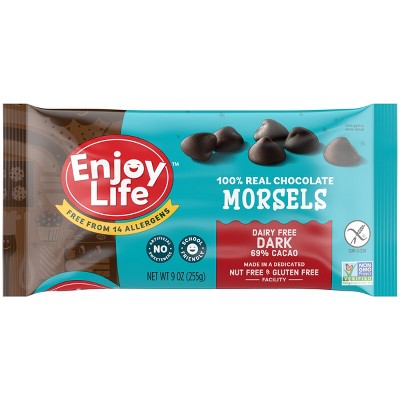 Enjoy Life Dark Chocolate Dairy Free Vegan Baking Morsels - 9oz