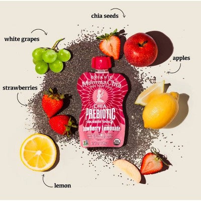 Mamma Chia Strawberry Lemonade Squeeze Vitality Snack Pouches - 14oz/4pk