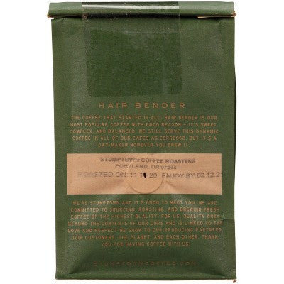 Stumptown Hair Bender Ground Medium Roast Coffee - 12oz: Arabica Beans, Citrus & Dark Chocolate