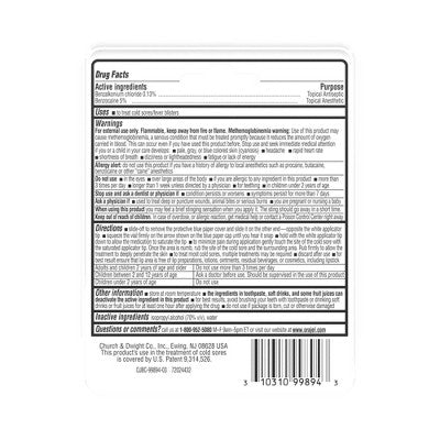 Orajel Single Dose Touch-Free Applicator Cold Sore Treatment - 6pk